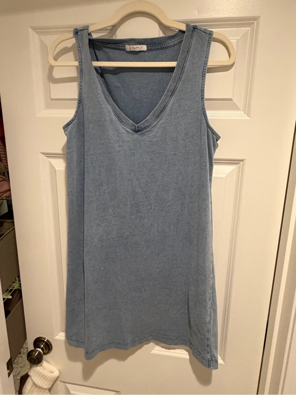 Z Supply Light Blue V-Neck Tank Top